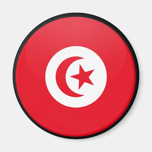 Tunisisk kvalitetscirkel för Flagga Magnet (Framsidan)