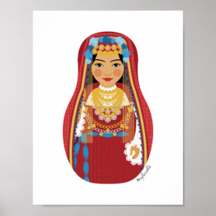 Tunisisk Matryoshka-affisch Poster