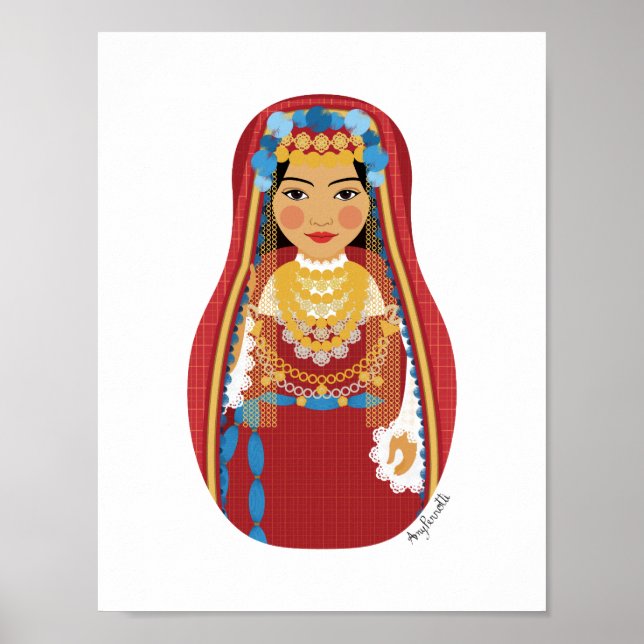 Tunisisk Matryoshka-affisch Poster (Framsidan)