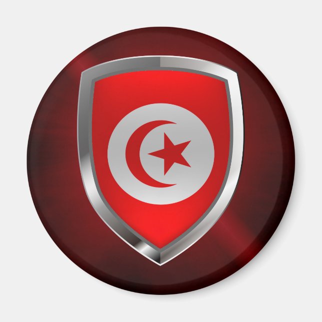 Tunisisk metallemblem magnet (Framsidan)
