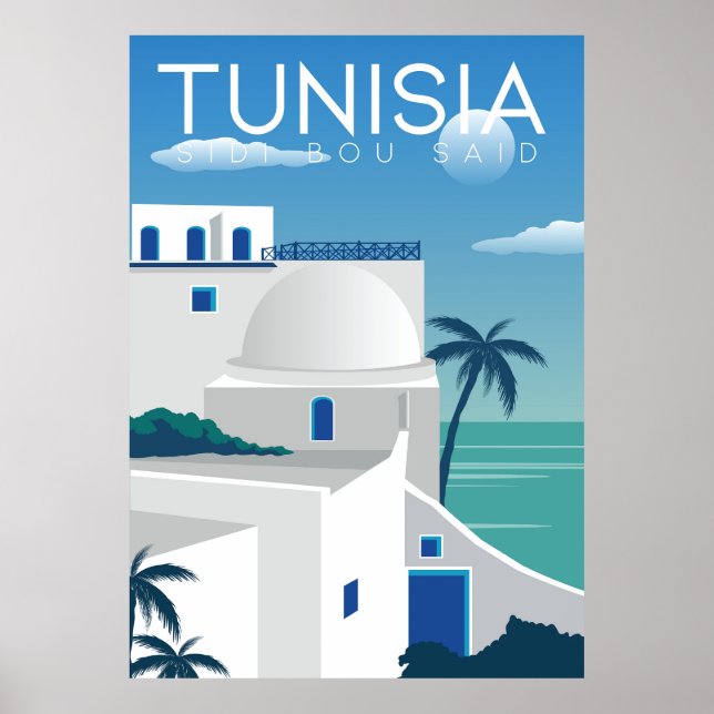 Tunisisk resa poster (Framsidan)