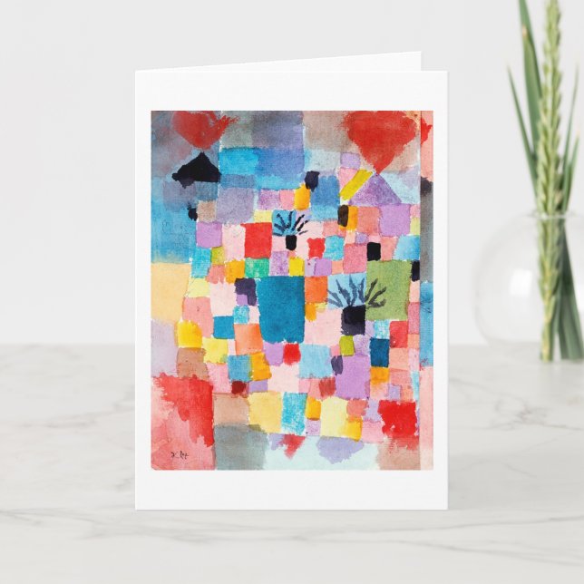 Tunisisk trädgård, Klee Kort (Framsida)