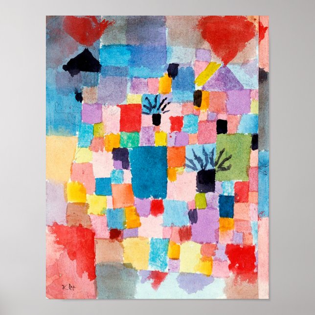 Tunisisk trädgård, Klee Poster (Framsidan)