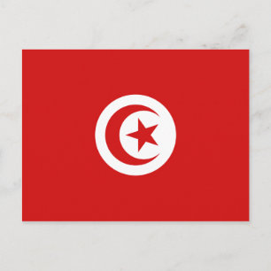 Tunisisk vykort för Flagga