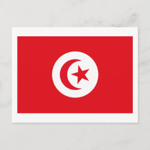 Tunisisk vykort för Flagga