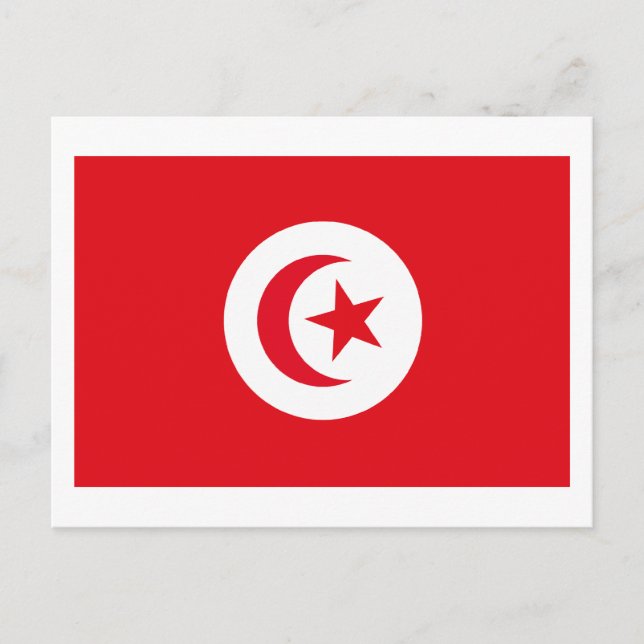 Tunisisk vykort för Flagga (Framsida)