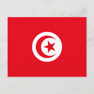 Tunisisk vykort för Flagga