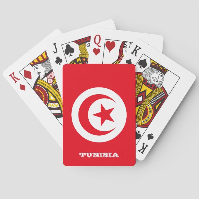 Tunisiska Flagga, tunisiska spelkort (Baksidan)