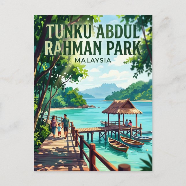 Tunku Abdul Rahman Park Malaysia Vykort (Framsida)