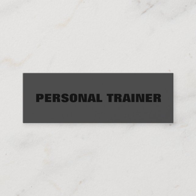 Tunm Black Out Personal Trainer Fitness Mini Visitkort (Framsida)