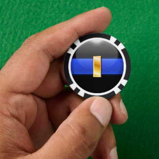 Tunn blå Anpassningsbar Poker Marker