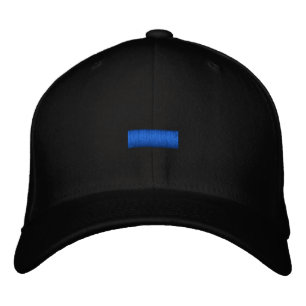 Tunn blå linje broderad keps