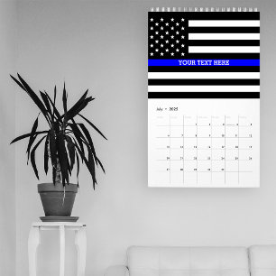 Tunn blå linje (DUBBLA SIDDAD och alla sidor) Kalender