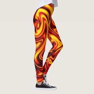 Tunn blå linje - Fireball Leggings
