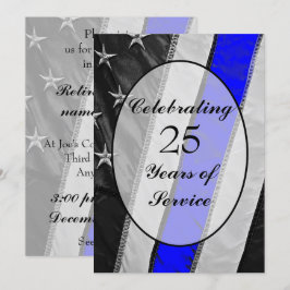 Tunn blå linje Flagga Tillsatta lagar Pension Inbjudningar