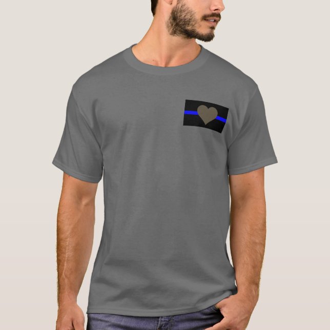 Tunn blå linje - För dem som tjänstgör T Shirt (Framsida)