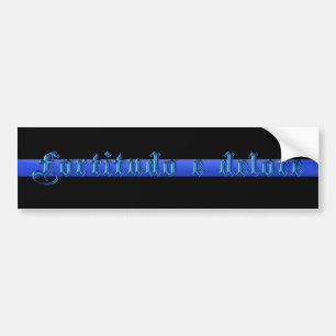 Tunn blå linje - Fortitudo e Delore Bildekal