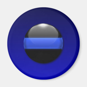 Tunn blå linje magnet