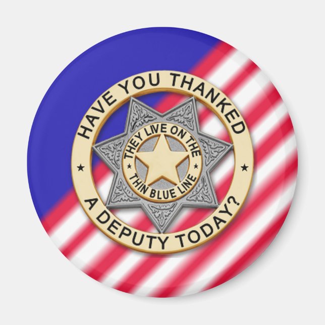 Tunn blå linje magnet (Framsidan)