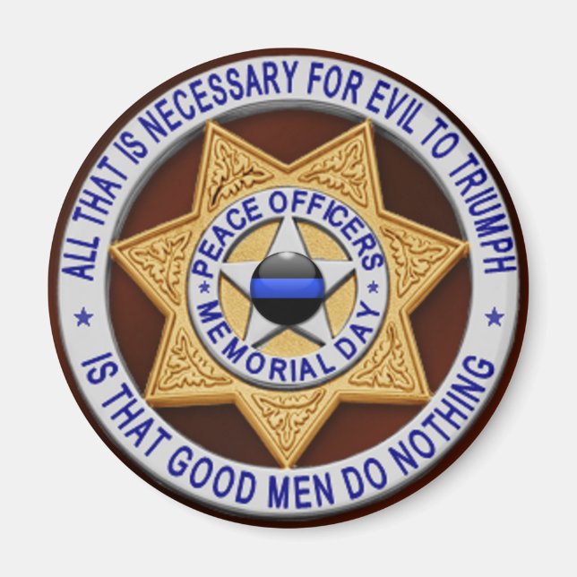 Tunn blå linje magnet (Framsidan)