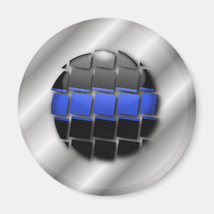 Tunn blå linje magnet