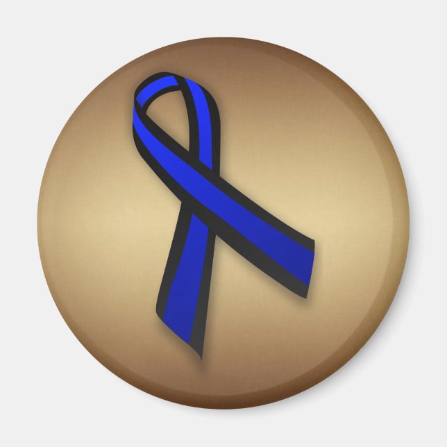 Tunn blå linje magnet (Framsidan)