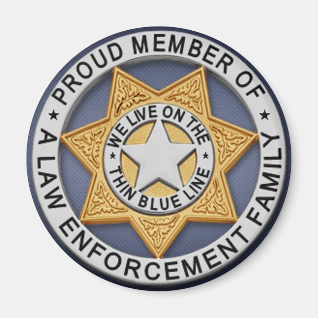 Tunn blå linje magnet (Framsidan)