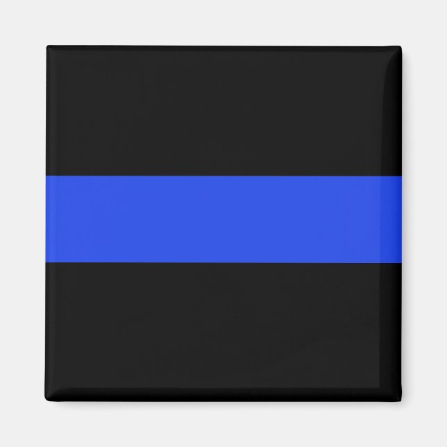 Tunn blå linje magnet (Framsidan)