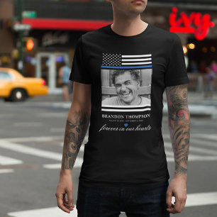 Tunn blå linje minnes- polotröja t shirt