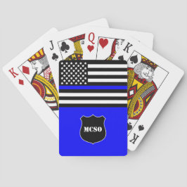 [Tunn blå linje] Monogram polis  Casinokort