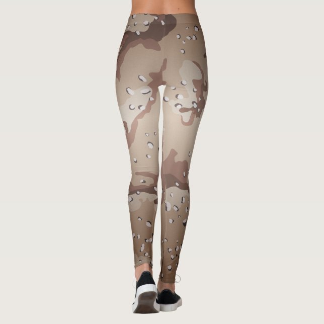 Tunn blå linje - nutin, men Camo Leggings (Baksida)