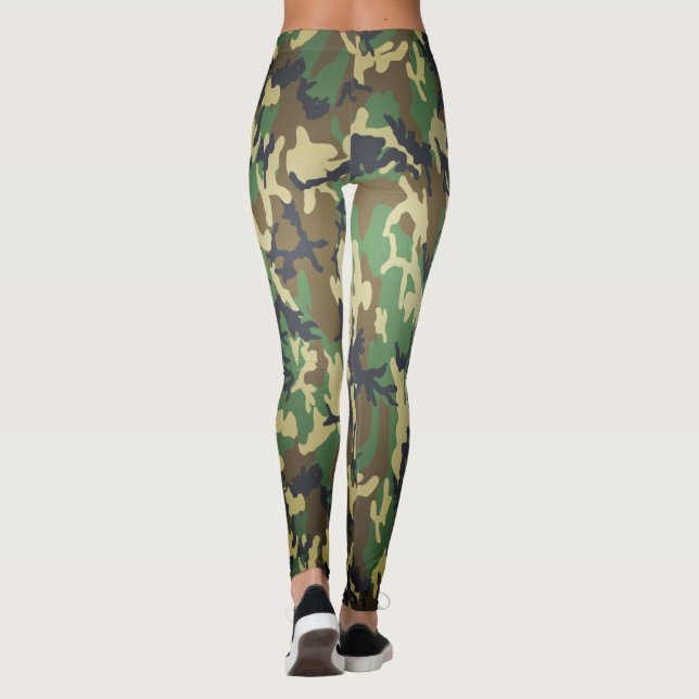 Tunn blå linje - nutin, men Camo Leggings (Baksida)