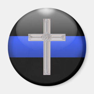 Tunn blå linje och Crystal Kor Magnet