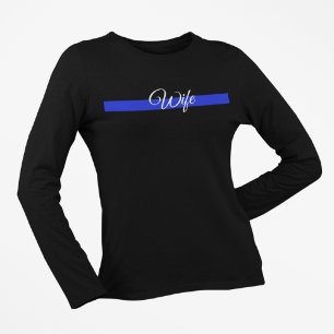 Tunn blå linje: Polisfru T-shirt