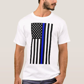 Tunn blå linje t-shirt
