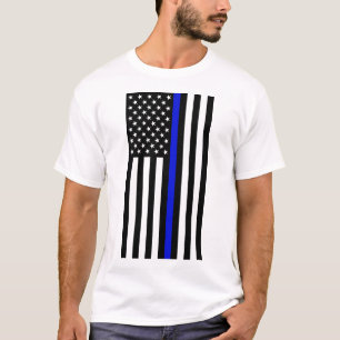 Tunn blå linje tee