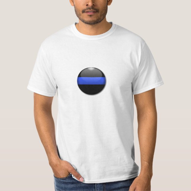 Tunn blå linje tee shirt (Framsida)