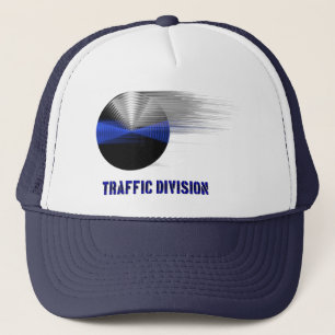 Tunn blå linjediv. Symbol - Traffic Division Keps