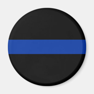 tunn, blå polisrätt magnet