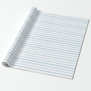 Tunn blå Rand på vit Party eller jul Presentpapper