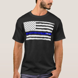 Tunn blå Tillsatta lagar för TRUMP T Shirt