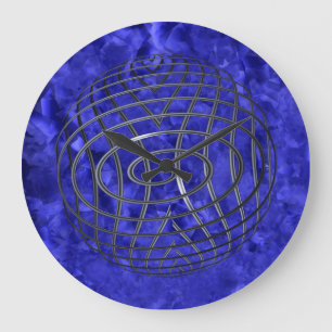 Tunn, blå trådgarnstråd stor klocka