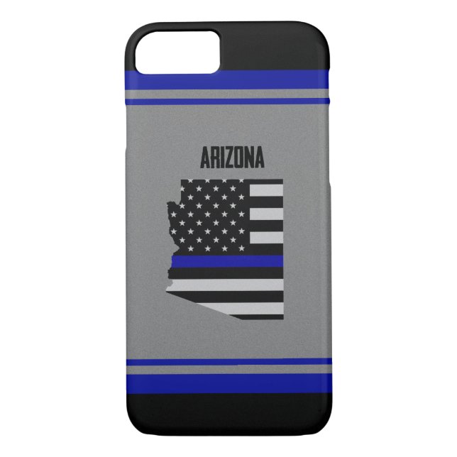 Tunn blålinjen Arizona Case-Mate iPhone Skal (Baksida)