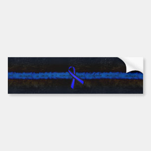 Tunn blålinjen bildekal