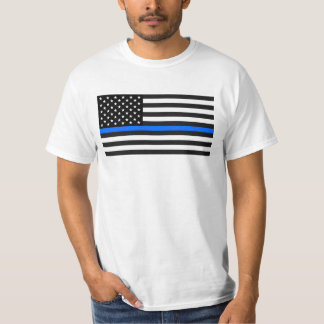 "TUNN BLÅLINJEN på FLAGGA ", T-shirt