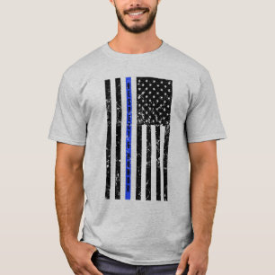 Tunn blålinjen - respekt- och hedermanar skjorta tee shirt