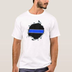 Tunn blålinjen t shirt