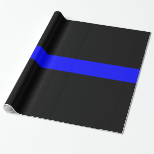 Tunn blålinjen - tillsatta lagarpolisflagga presentpapper