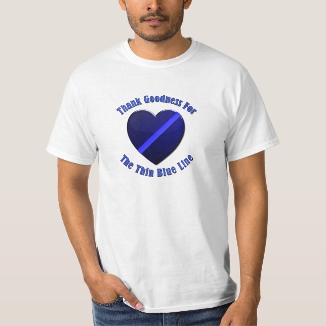 Tunn blåradshjärta tee (Framsida)