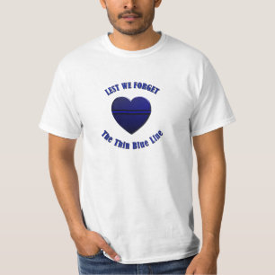 Tunn blåradshjärta tee shirt